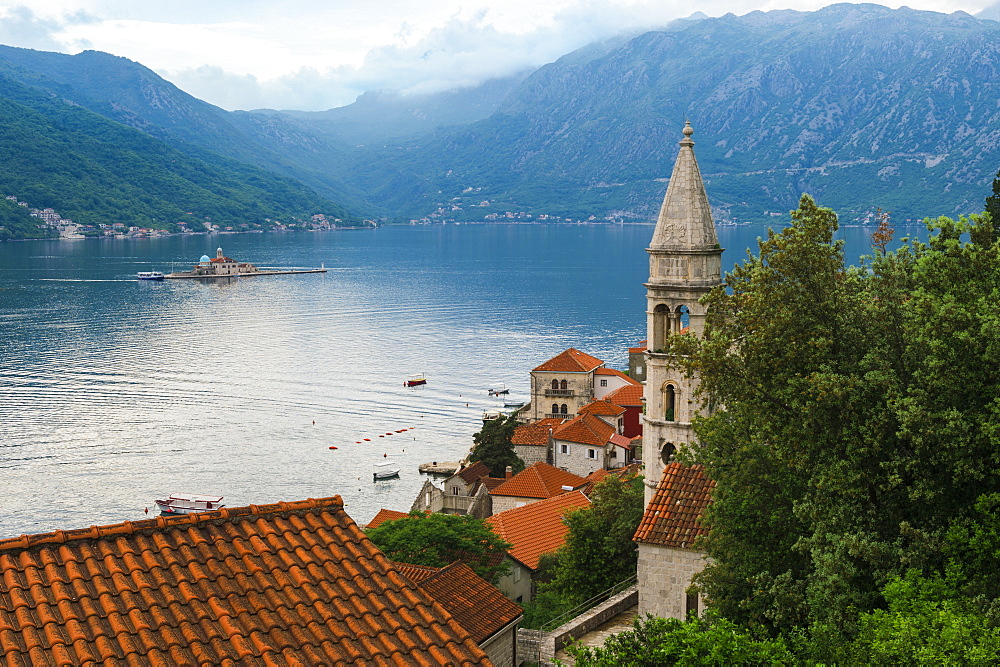 Bell tower in Perast, Montenegro, Europe