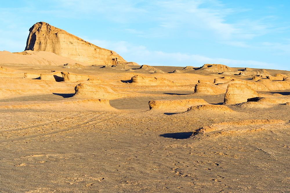 Dasht-e Lut (Lut Desert), rock formations called Kalut, World's hottest place, Kerman Province, Iran, Middle East