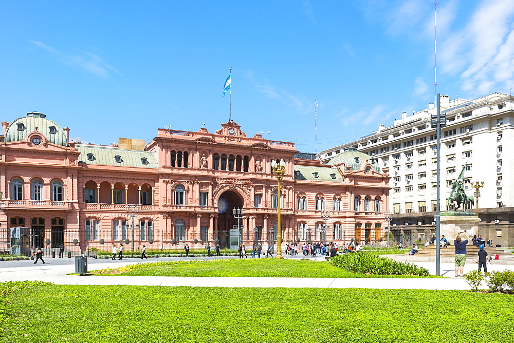 Casa Rosada (Pink House), Residence of the President of the Republic and seat of the government, Buenos Aires, Argentina, South America