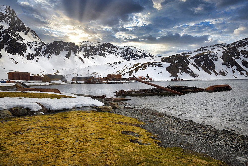 Former Grytviken whaling station, King Edward Cove, South Georgia, South Georgia and the Sandwich Islands, Antarctica, Polar Regions