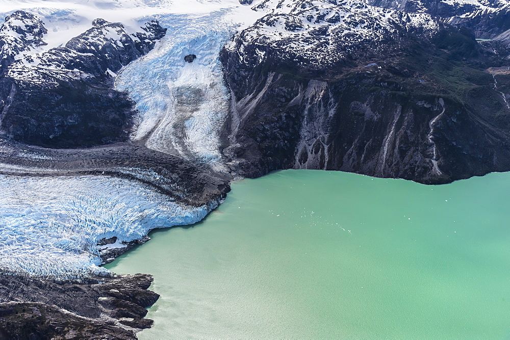 Northern Patagonian Ice Field, aerial view, Laguna San Rafael National Park, Aysen Region, Patagonia, Chile, South America