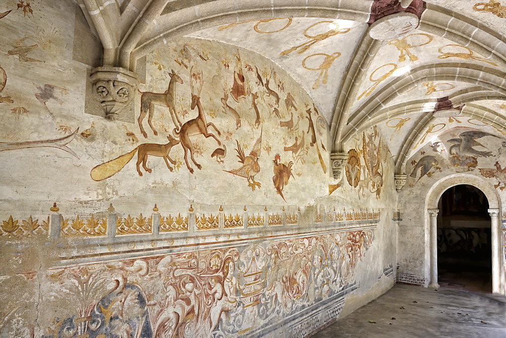 16th-century mural paintings, Casas Pintadas, Evora, Portugal, Europe