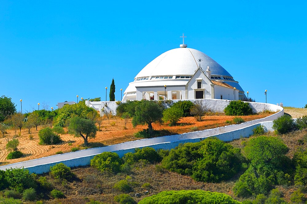 View over Nossa Senhora da Piedade Sanctuary, Loule, Faro district, Algarve, Portugal, Europe