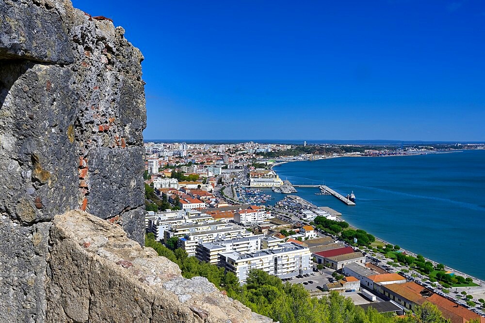 Setubal viewed from Sao Filipe Castle, Setubal, Lisbon Coast, Portugal, Europe