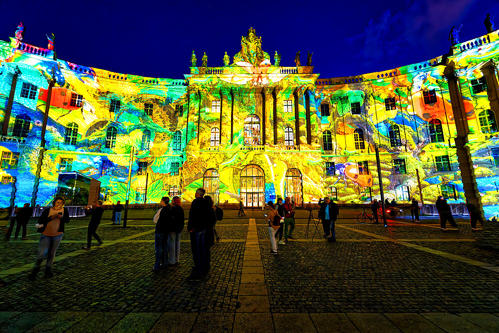 Bebelplatz during the Festival of Lights, Unter den Linden, Berlin, Germany, Europe