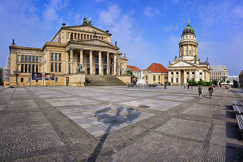 Konzerthaus Berlin Concert Hall and French Cathedral, Gendarmen square, Unter den Linden, Berlin, Germany, Europe