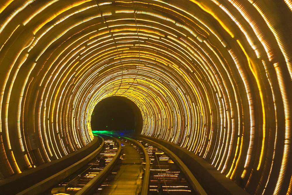 Bund Sightseeing Tunnel, Pudong, Shanghai, China, Asia