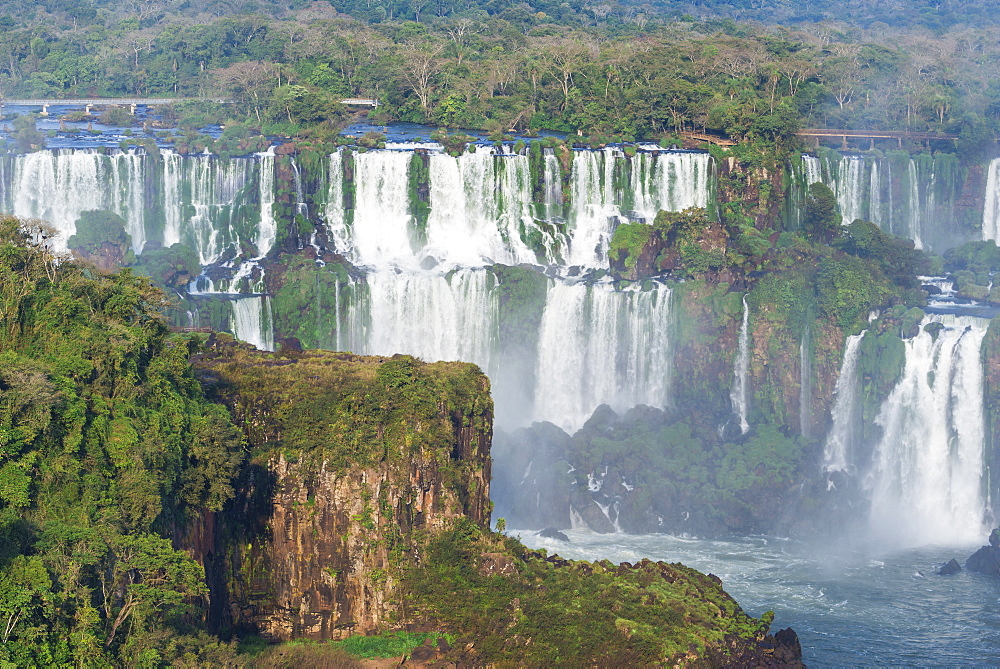 View of the Iguazu Falls from the Brazilian side, UNESCO World Heritage Site, Foz do Iguacu, Parana State, Brazil, South America