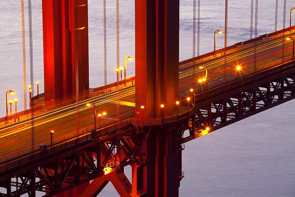 Close-up of the Golden Gate Bridge, San Francisco, California, United States of America, North America