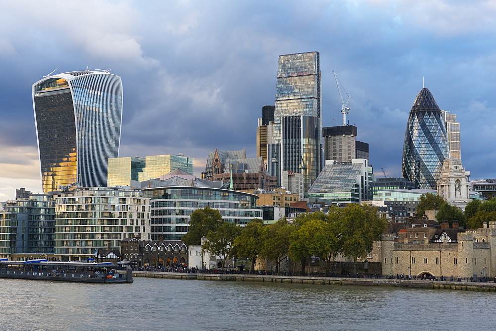 View of the Financial District, City of London, London, England, United Kingdom, Europe