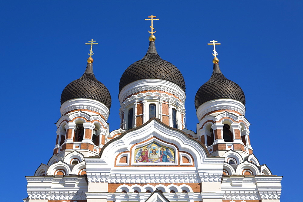 Facade of the Alexander Nevsky Church, Tallinn, Estonia, Europe