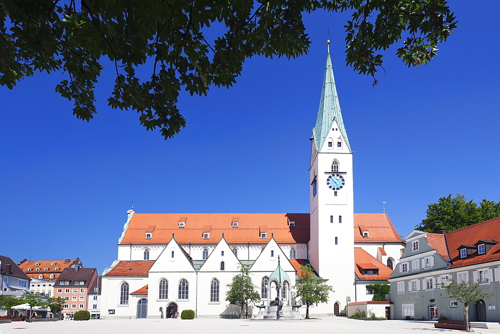 St. Mang Church at St. Mang Square, Kempten, Schwaben, Bavaria, Germany, Europe