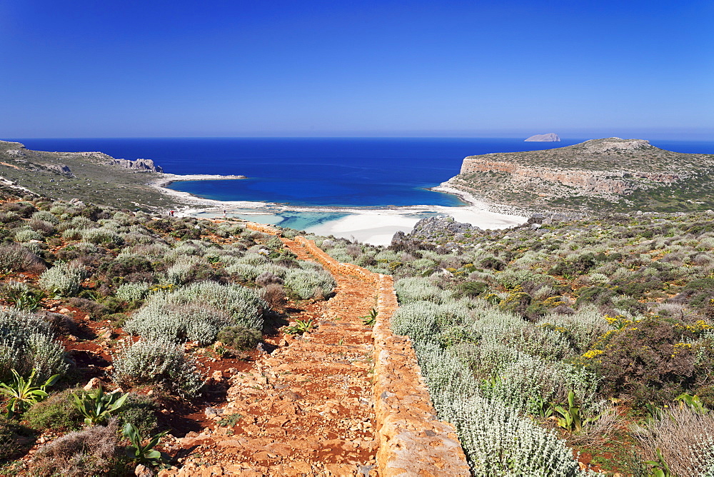 Balos Bay, Gramvousa Peninsula, Crete, Greek Islands, Greece, Europe