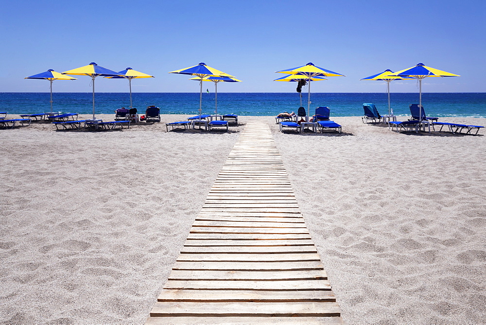 Damnoni Beach, near Plakias, South Crete, Crete, Greek Islands, Greece, Europe