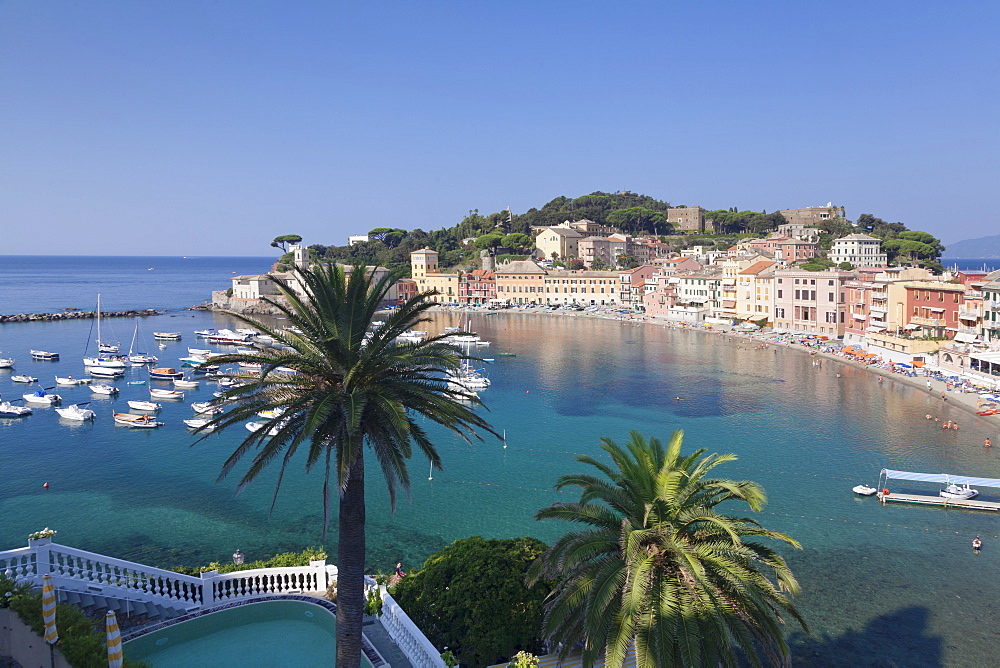 Baia del Silenzio Bay, old town, Sestri Levante, Province of Genoa, Riviera di Levante, Liguria, Italy, Europe