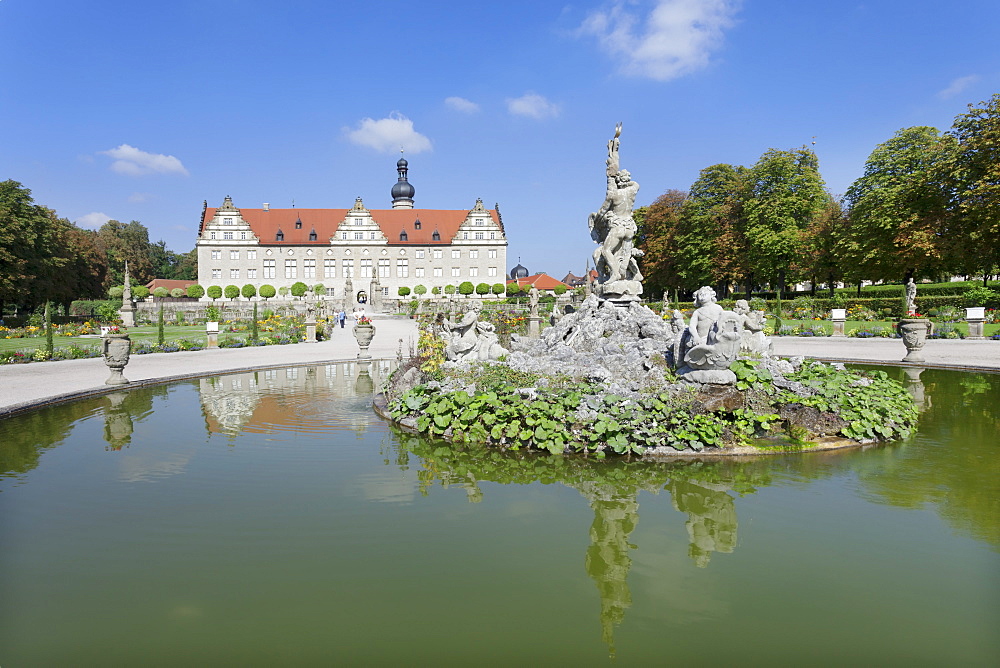 Weikersheim Castle, Hohenlohe Region, Taubertal Valley, Romantische Strasse (Romantic Road), Baden Wurttemberg, Germany, Europe