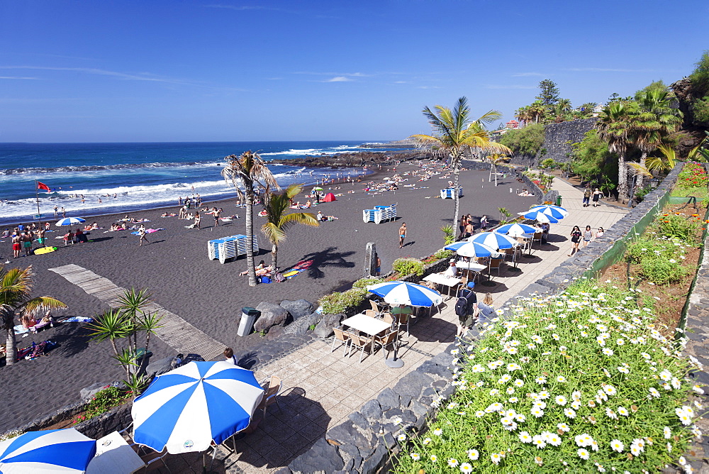 Playa Jardin Beach, Puerto de la Cruz, Tenerife, Canary Islands, Spain, Atlantic, Europe