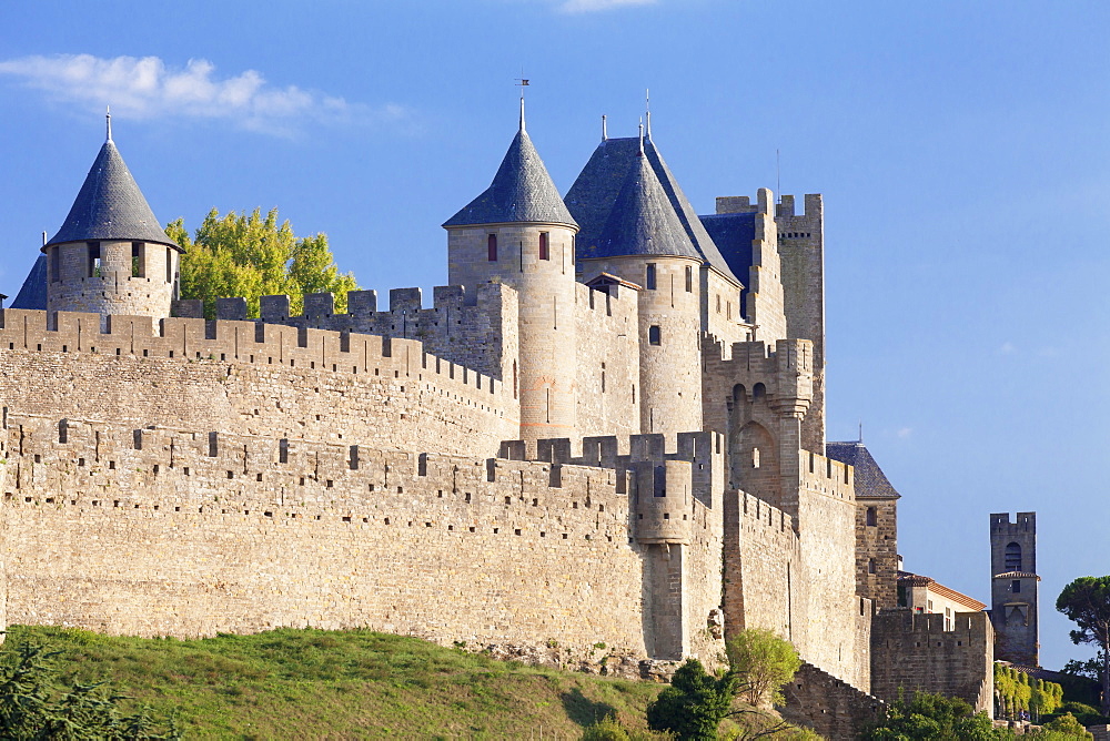 La Cite, medieval fortress city, Carcassonne, UNESCO World Heritage Site, Languedoc-Roussillon, France, Europe