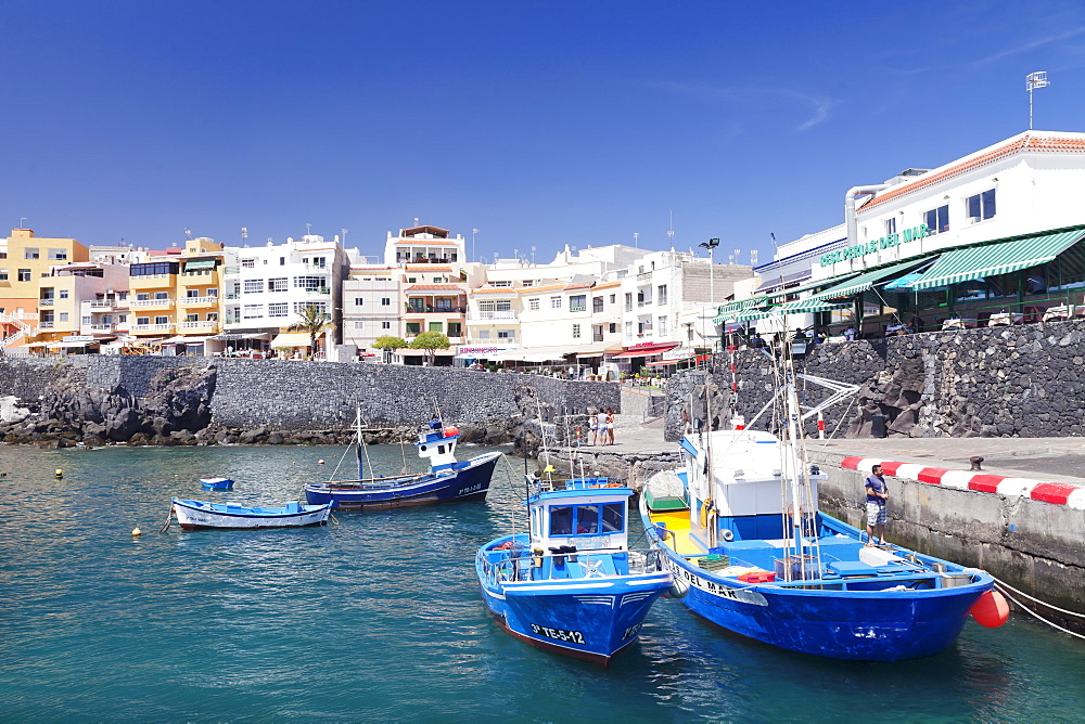 Fishing boats at the port, Los Abrigos, Tenerife, Canary Islands, Spain, Europe