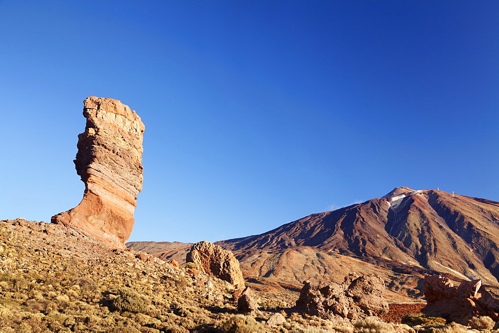 Los Roques de Garcia at Caldera de las Canadas, Pico de Teide, National Park Teide, UNESCO World Heritage Natural Site, Tenerife, Canary Islands, Spain, Europe