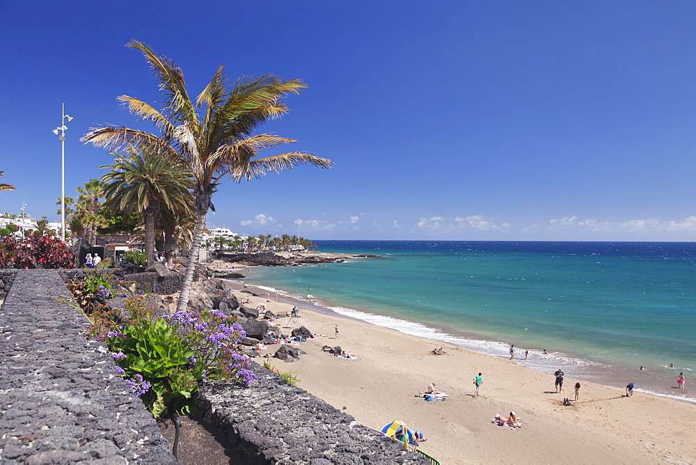 Playa Grande Beach, Puerto del Carmen, Lanzarote, Canary Islands, Spain, Atlantic, Europe