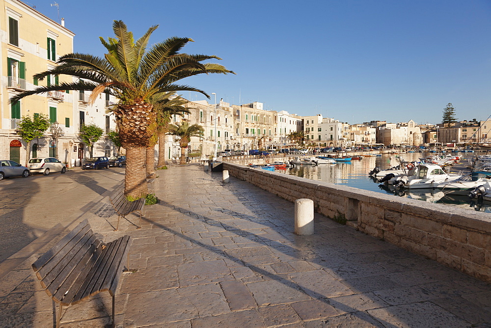 Promenade at the harbour, old town, Trani, Le Murge, Barletta-Andria-Trani district, Puglia, Italy, Europe