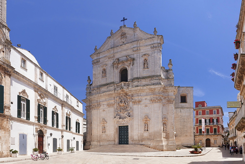 Piazza Plebiscito, Basilica di San Martino, Martina Franca, Valle d'Itria, Taranto district, Puglia, Italy, Europe