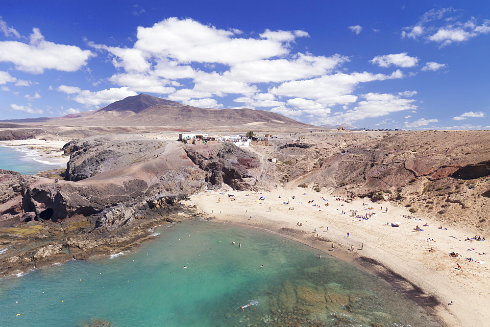 Playa Papagayo beach, near Playa Blanca, Lanzarote, Canary Islands, Spain, Atlantic, Europe