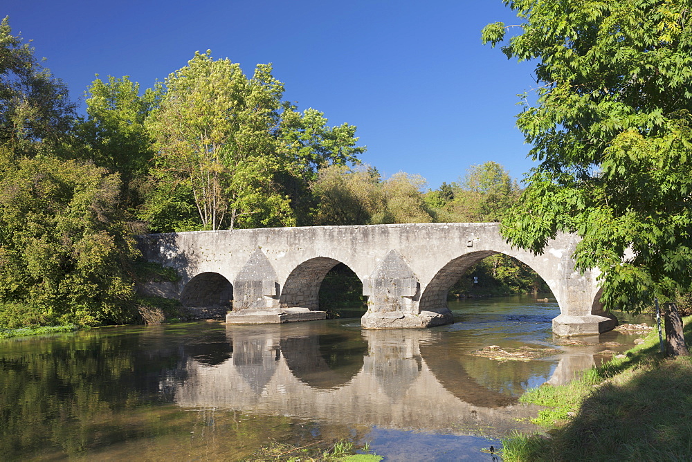 Altmuhl Bridge, Pfunz, Walting, Eichstaett, Altmuhltal, Bavaria, Germany, Europe