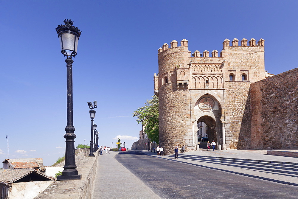 Puerto del Sol town gate Toledo, Castilla-La Mancha, Spain, Europe