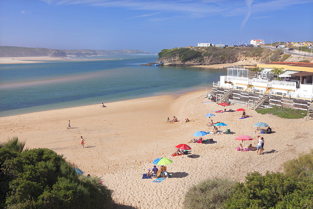 Beach at Rio Mira River, Vila Nova de Milfontes, Atlantic Ocean, Costa Alentejana, Alentejo, Portugal, Europe