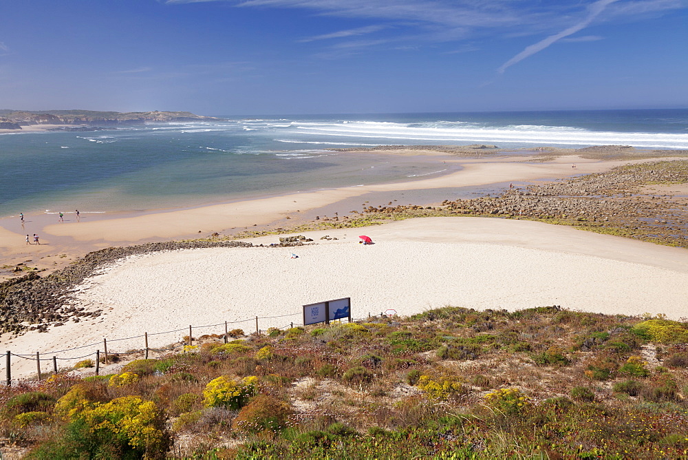 Beach at Rio Mira River, Vila Nova de Milfontes, Atlantic Ocean, Costa Alentejana, Alentejo, Portugal, Europe