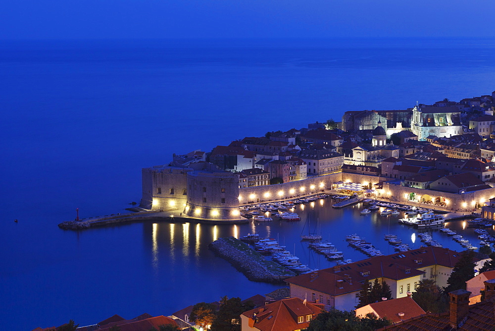 St. John Fort, Old harbour and Old Town, UNESCO World Heritage Site, Dubrovnik, Dalmatia, Croatia, Europe