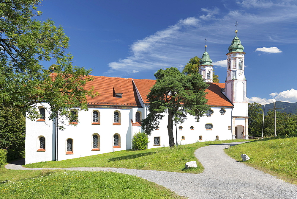 Heilig-Kreuz-Kirche church, Kalvarienberg (Calvary Hill), Bad Toelz, Upper Bavaria, Bavaria, Germany, Europe