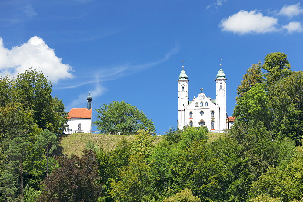 Heilig-Kreuz-Kirche church, Kalvarienberg (Calvary Hill), Bad Toelz, Upper Bavaria, Bavaria, Germany, Europe