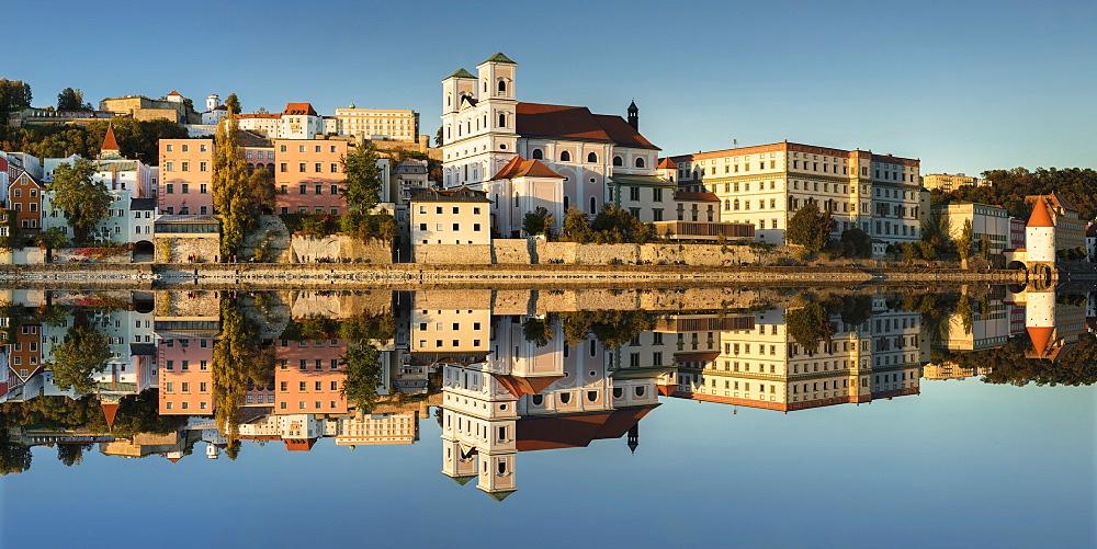 St. Michael Church and Veste Oberhaus fortress in Passau, Germany, Europe