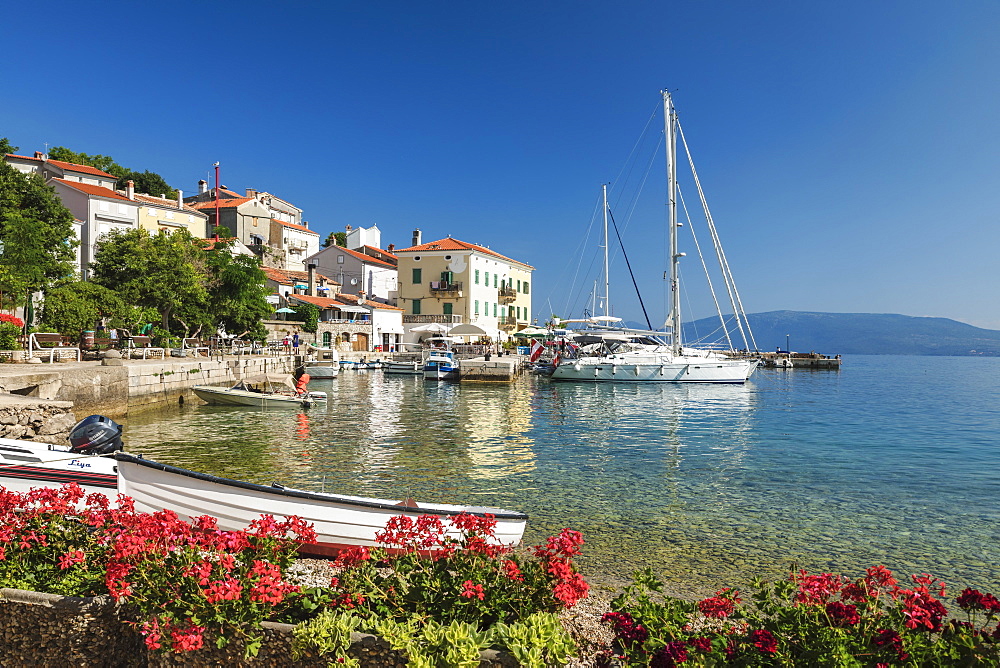 Fishing boats at the port, Valun, Cres Island, Kvarner Gulf, Croatia, Europe