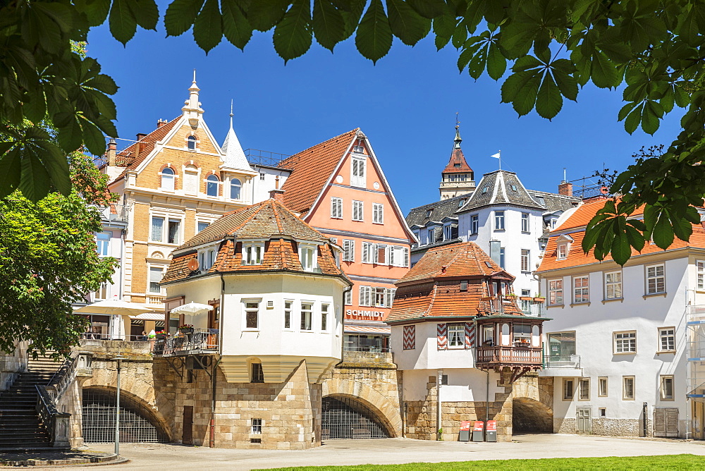 Innere Brucke bridge, Esslingen, Baden-Wurttemberg, Germany, Europe