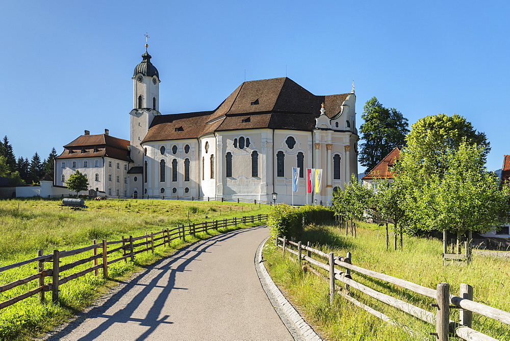 Pilgrimage Church Wieskirche, Steingaden, Romantic Road, Pfaffenwinkel, Upper Bavaria, Germany, Europe