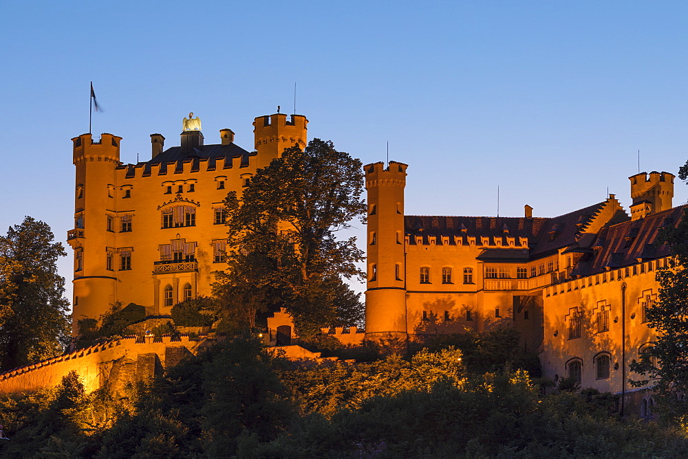 Hohenschwangau Castle, Schwangau, Allgau, Schwaben, Bavaria, Germany, Europe