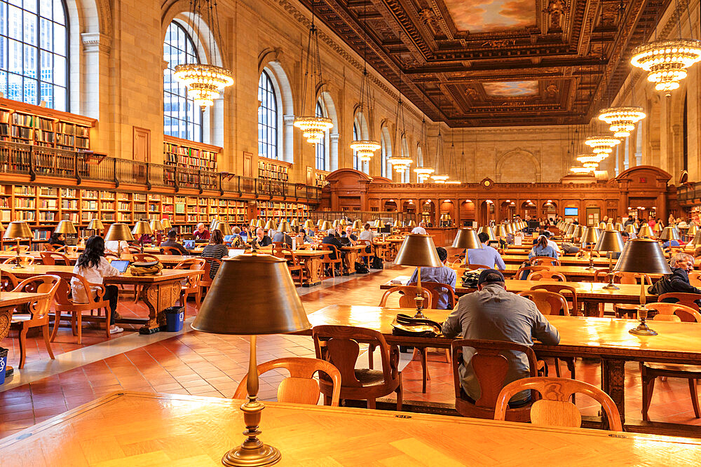 New York Public Library, Fifth Avenue, Manhattan, New York City, New York, United States of America, North America