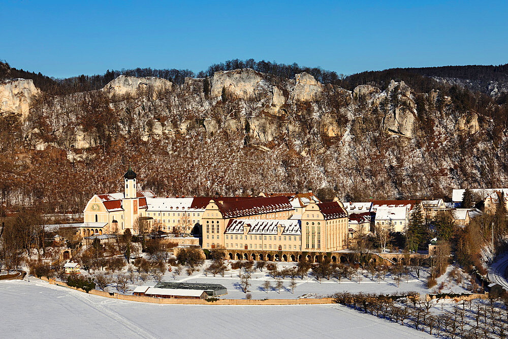 Beuron Monastery, Upper Danube Nature Park, Swabian Alps, Baden-Wurttemberg, Germany, Europe