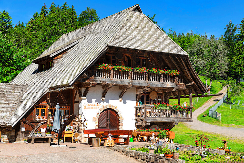 Mill Museum at Tannenmuhle mill, Grafenhausen, Black Forest, Baden-Wurttemberg, Germany, Europe