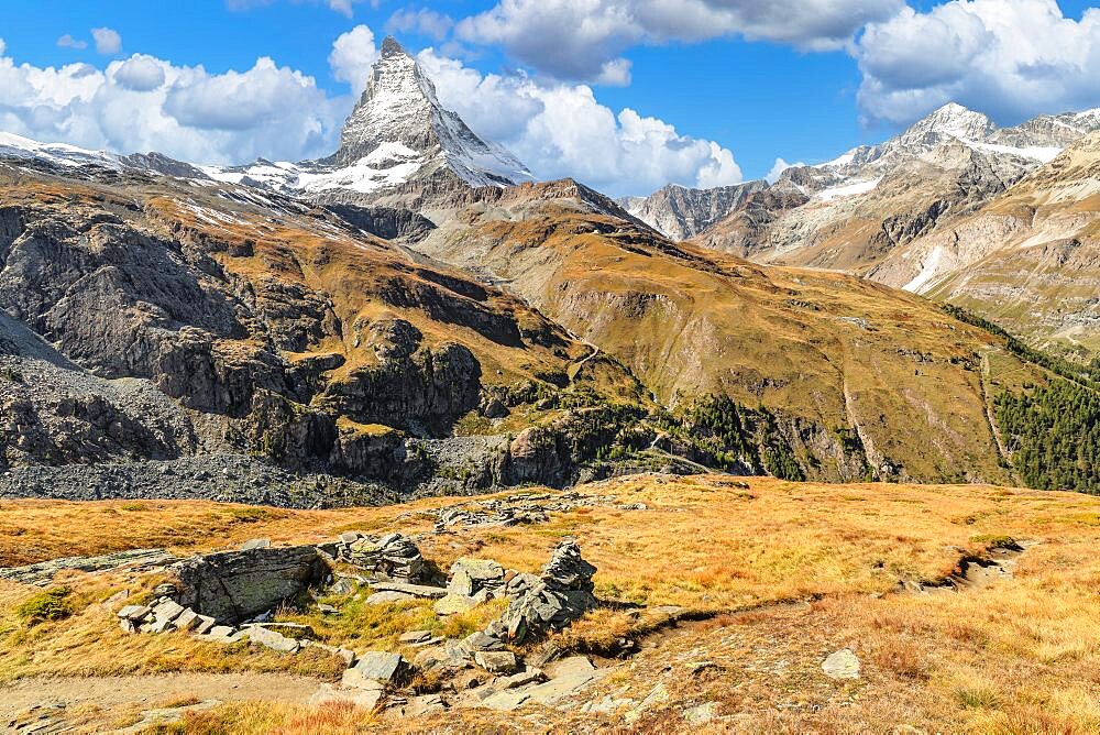 Matterhorn Peak (4478m), Swiss Alps, Zermatt, Valais, Switzerland