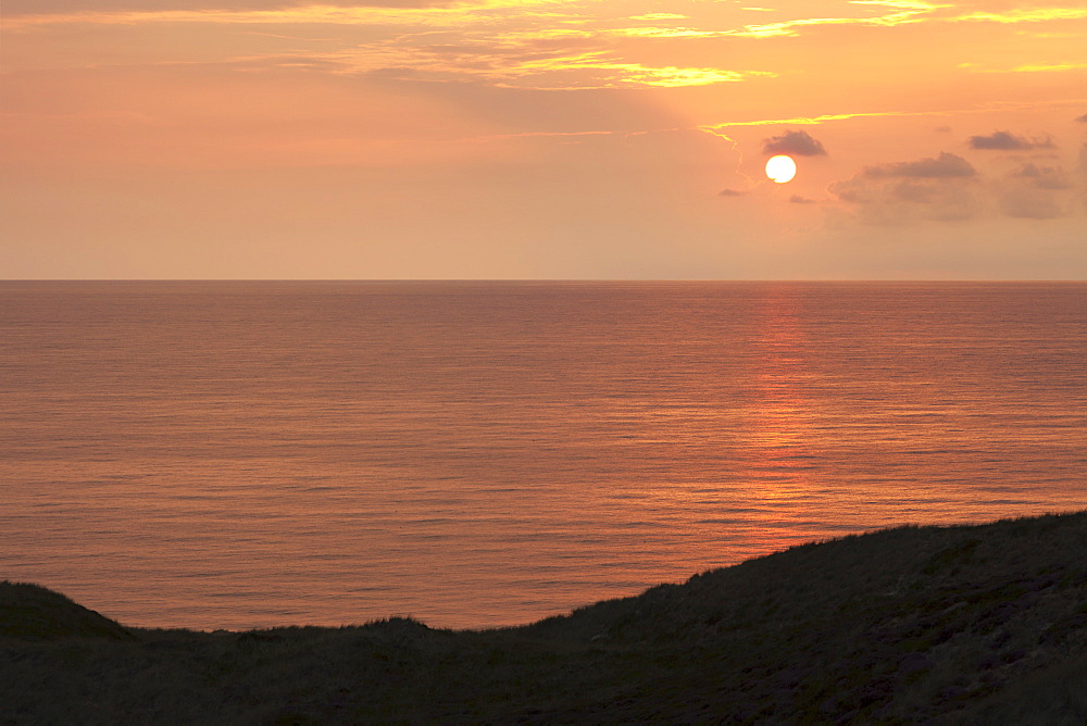 Sunset at the Red Cliff, Kampen, Sylt, North Frisian Islands, Nordfriesland, Schleswig Holstein, Germany, Europe