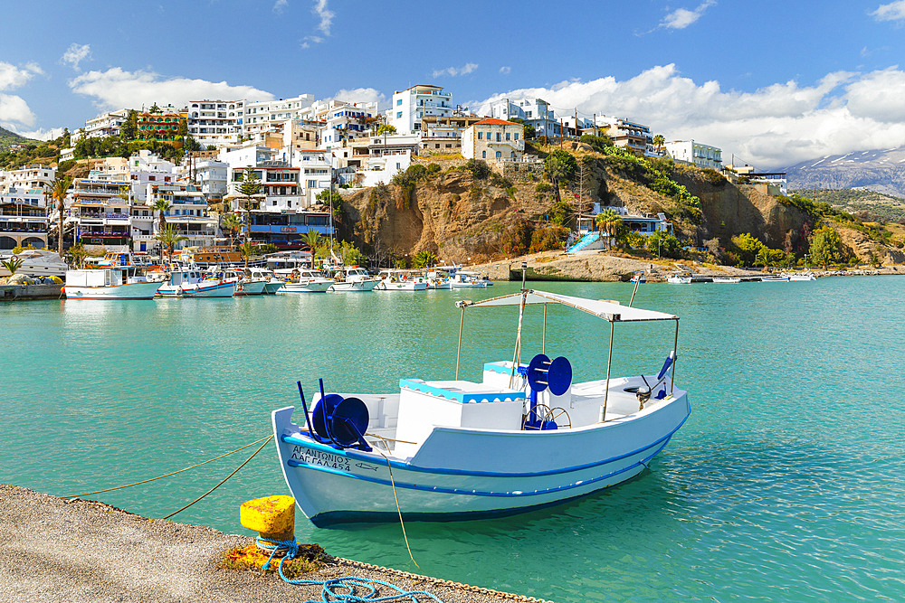 Port of Agia Galini, South Coast, Crete, Greek Islands, Greece, Europe