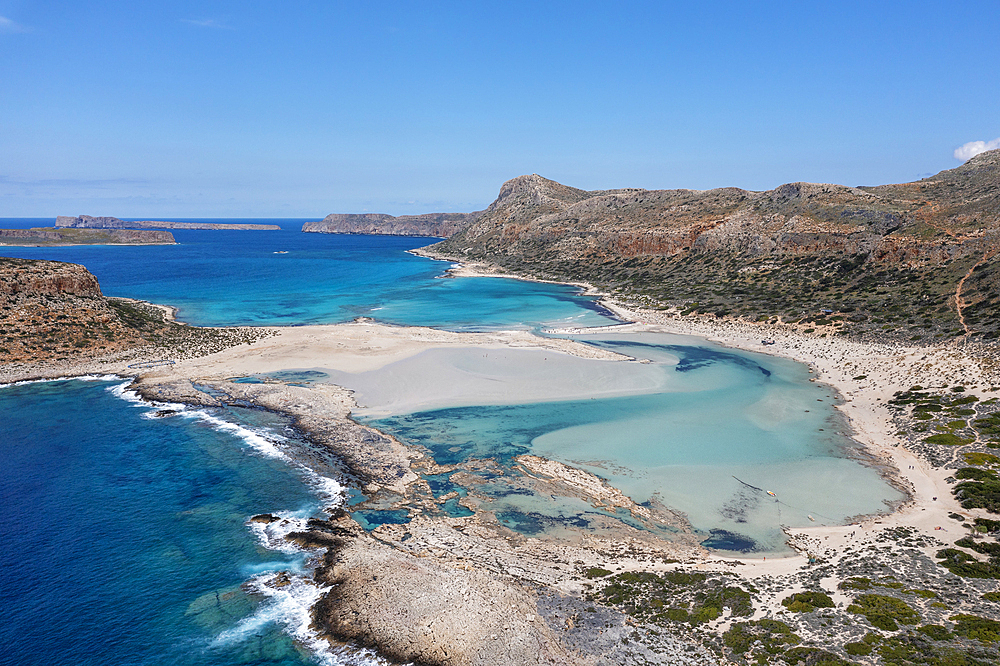 Balos Beach and Bay, Peninsula of Gramvousa, Chania, Crete, Greek Islands, Greece, Europe