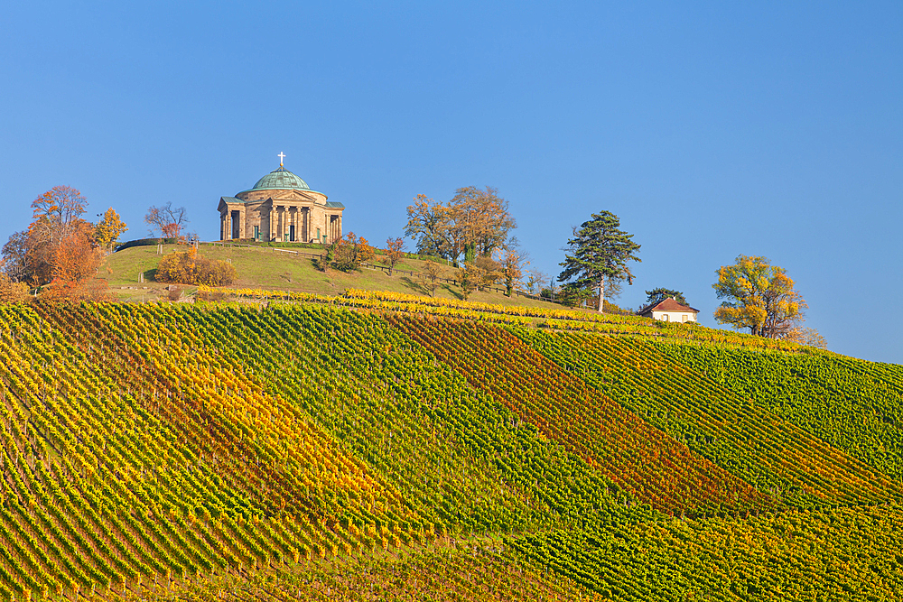 Sepulcher (Sepulchral) Chapel on Wurttembereg Hill, near Rotenberg, Stuttgart-Uhlbach, Baden-Wurttemberg, Germany, Europe