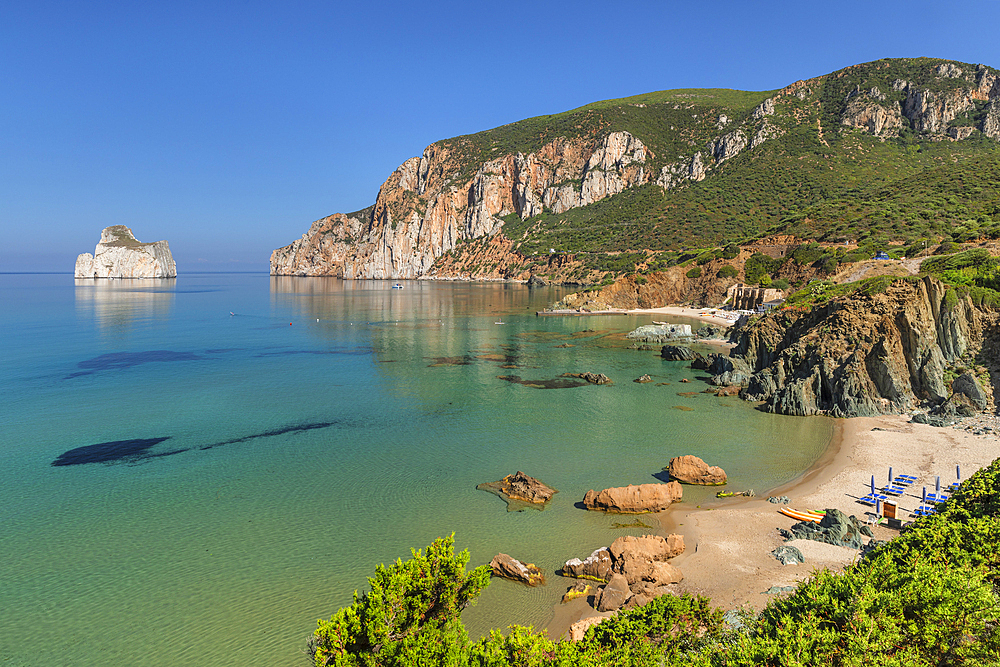 Masua beach, Pan di Zucchero, Iglesiente, Sud Sardegna district, Sardinia, Italy, Mediterranean, Europe