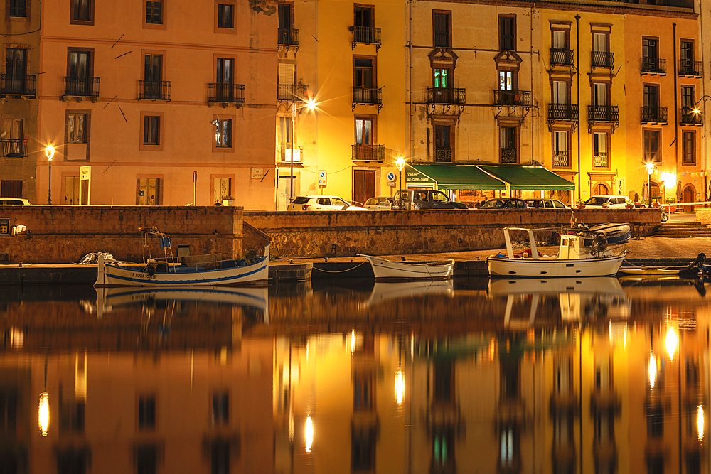 Temo River and old town of Bosa, Oristano district, Sardinia, Italy, Mediterranean, Europe